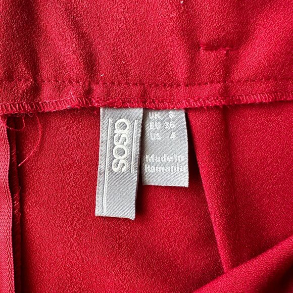 ASOS Mini Red Bow Tie Skirt - Size 4 (Small) - Picture 10 of 11